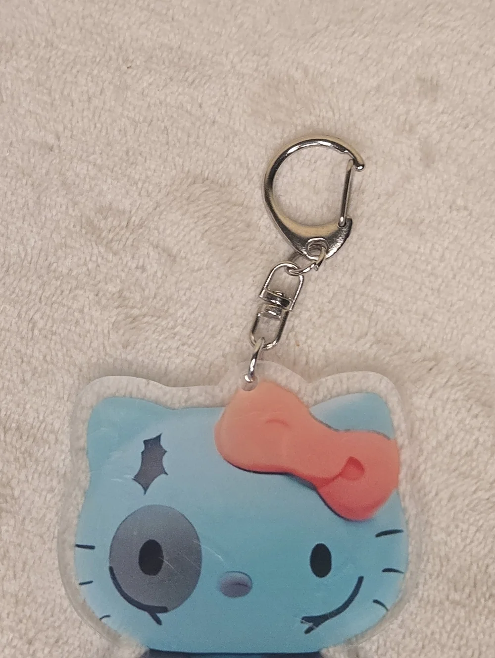 Hello Kitty Plastic Halloween Zombie Keychain